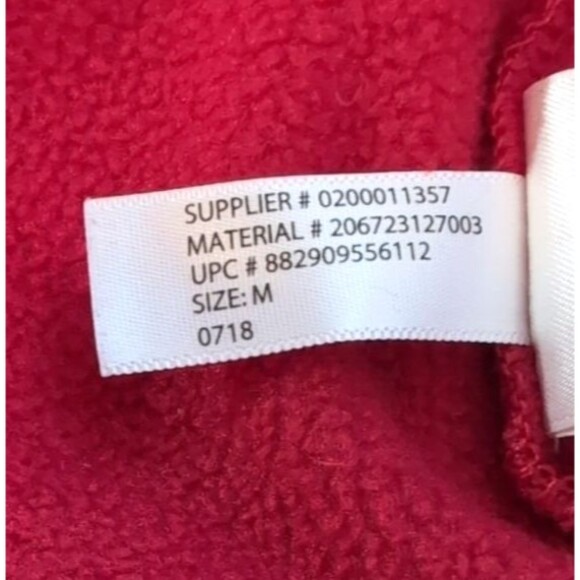 Chaps by Ralph Lauren Women's MEDIUM Fleece Vest Full Zip Red Collared Pockets - Picture 5 of 15